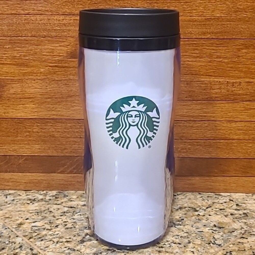 Starbucks 16 oz Classic Green & White Logo Acrylic Travel Tumbler With Lid 2016